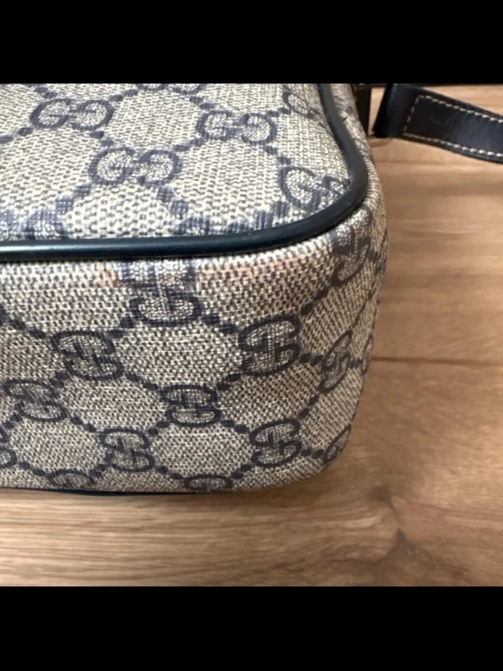 Gucci Navy Monogram Crossbody Bag